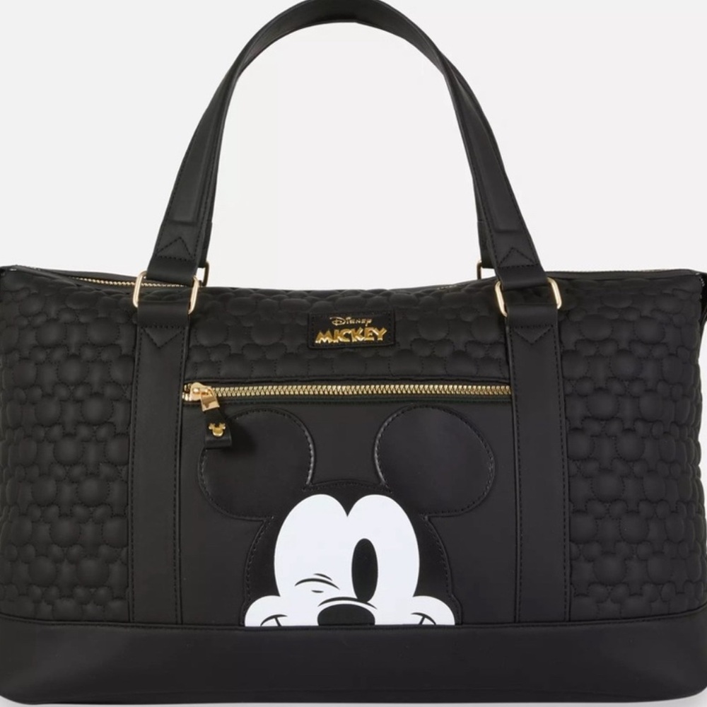 Disney Black Tote Bag with Mickey Mouse Design
